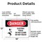 Signmission Electric Fence Do Not Climb Danger Sign, Aluminum, 18in W x 12in L, 2PK OS-2PACK-DS-A-1218-L-2114 - alternate 3